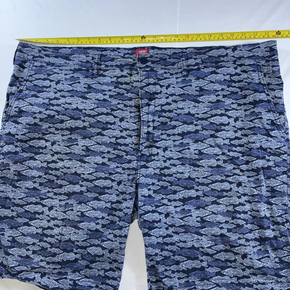 Levi’s XX Chino Shorts Fish Nautical Design‎ Men’s Size 44 Blue